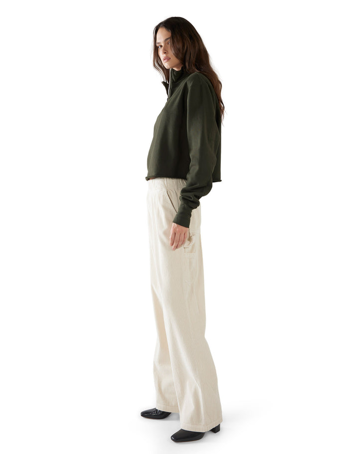 Les Tien Haley Crop Half Zip Pullover