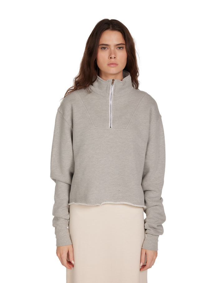 les tien Haley Crop Half Zip Pullover