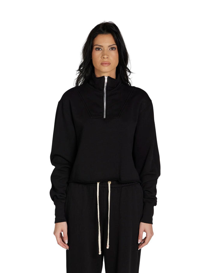 les tien Haley Crop Half Zip Pullover