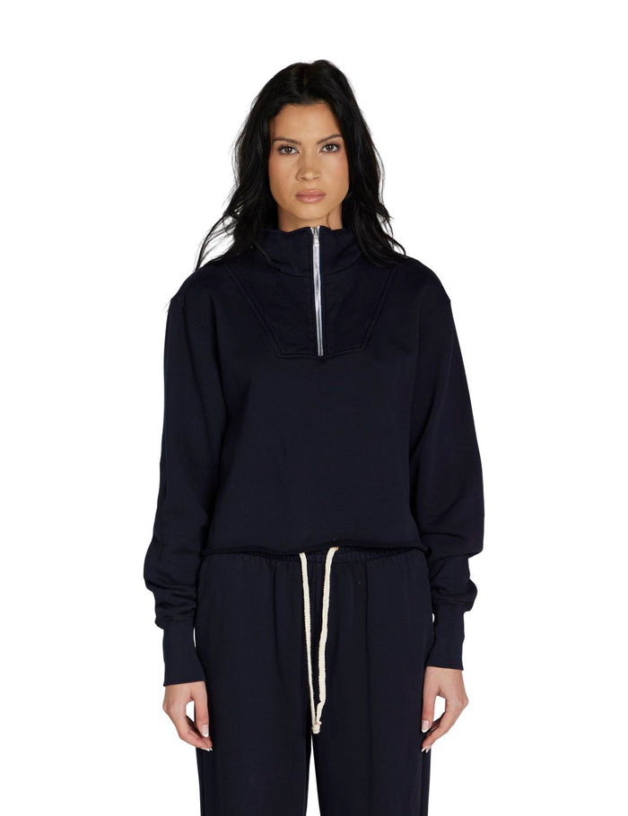 les tien Haley Crop Half Zip Pullover