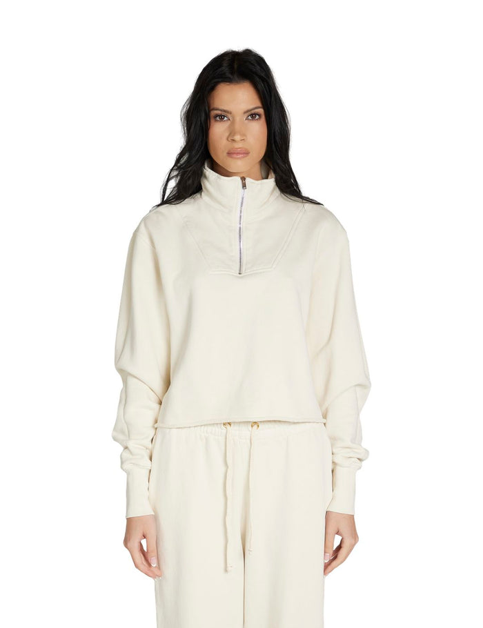 les tien Haley Crop Half Zip Pullover