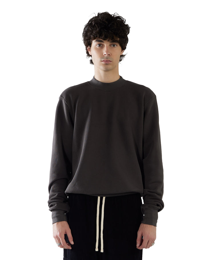 les tien Heavyweight Banded Polo Mock Neck