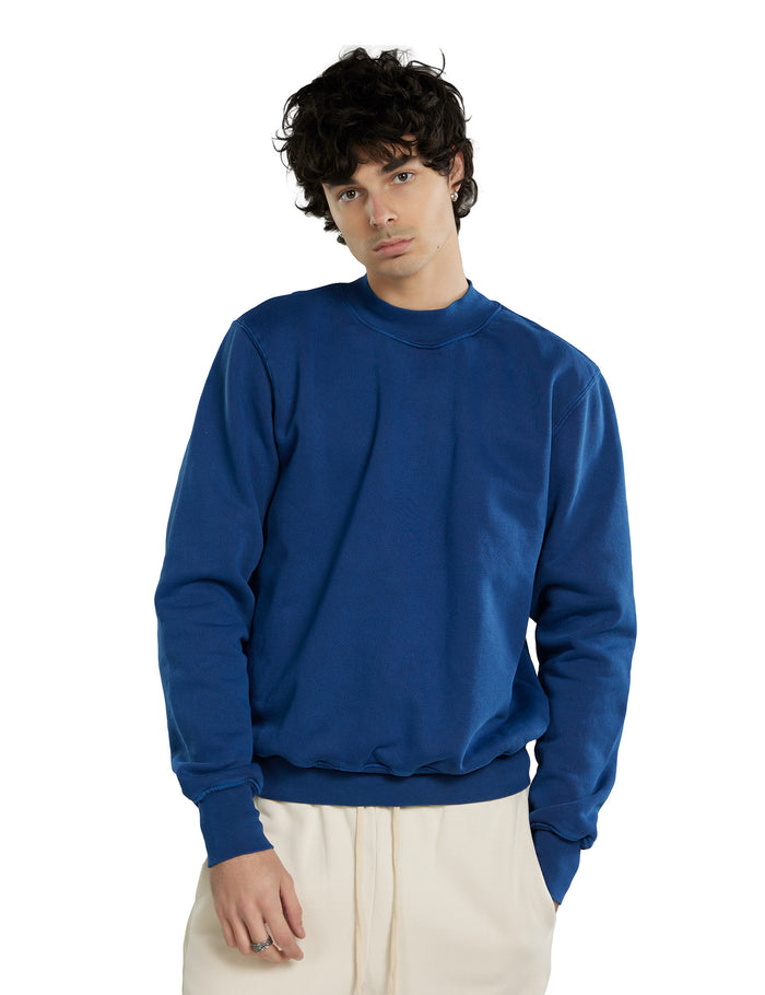les tien Heavyweight Banded Polo Mock Neck