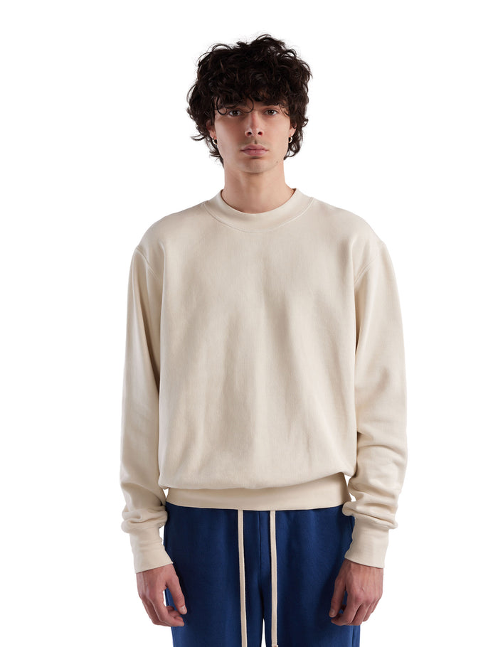 les tien Heavyweight Banded Polo Mock Neck
