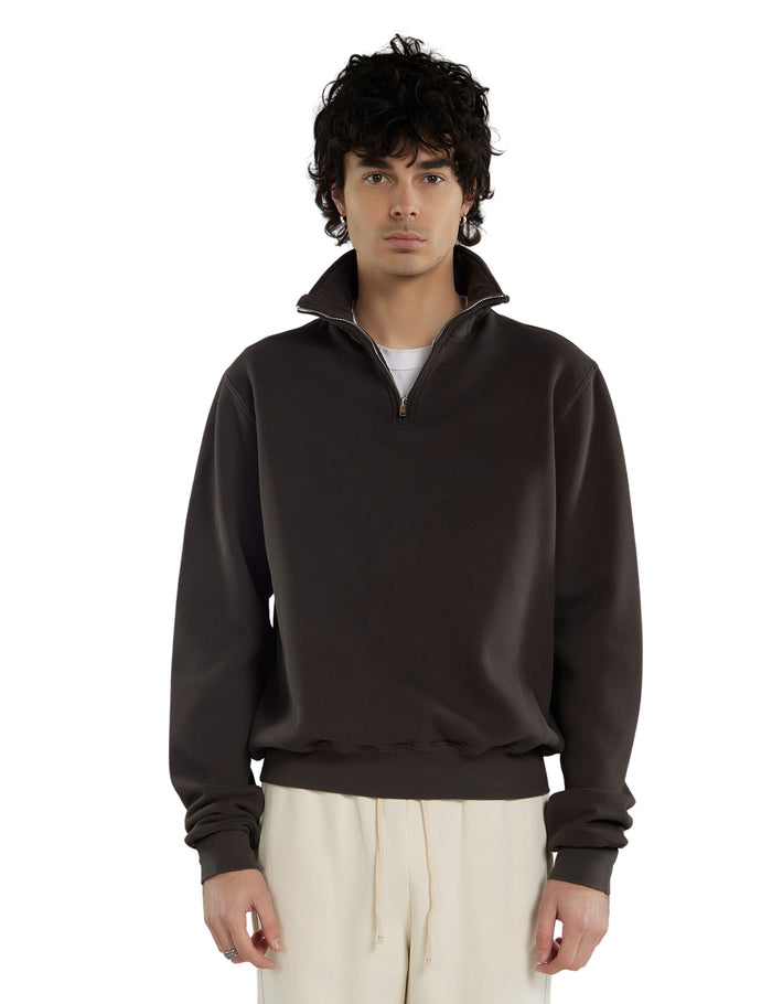 les tien Heavyweight Banded Yacht Half Zip