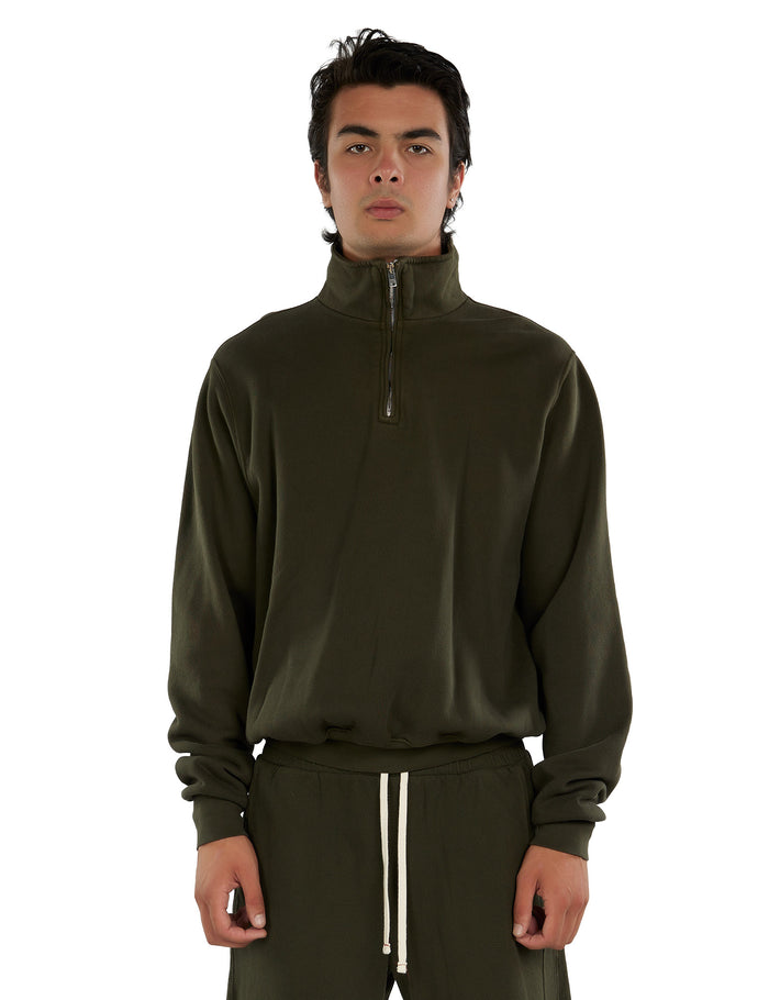 les tien Heavyweight Banded Yacht Half Zip