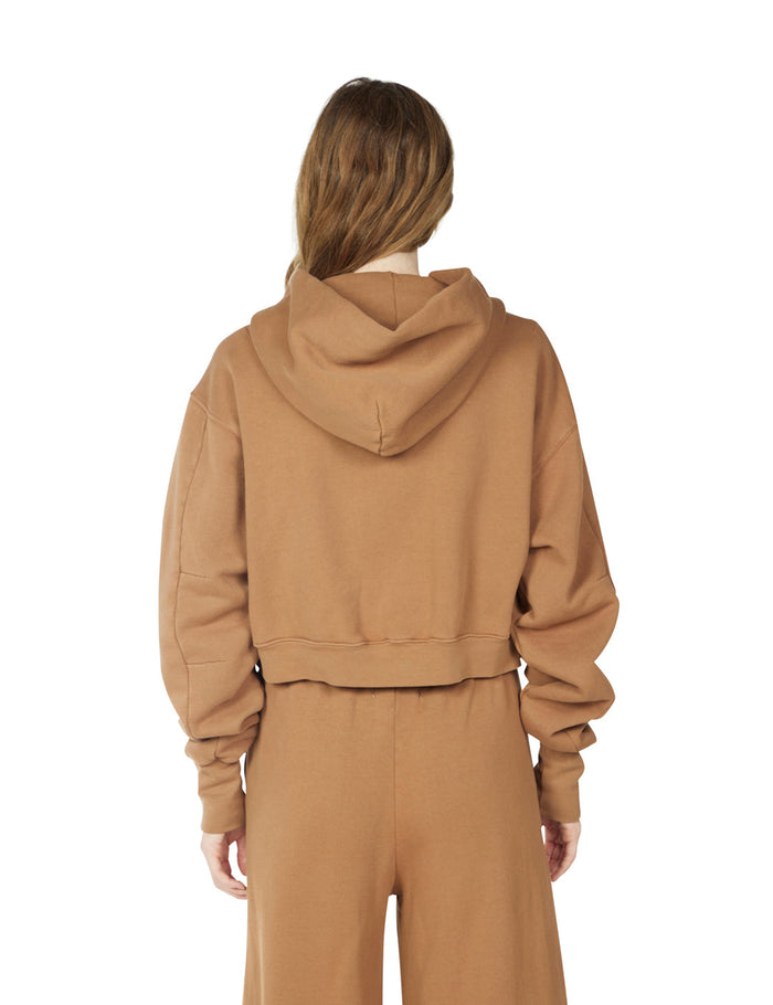 Les Tien Heavyweight Crop Zip Hoodie