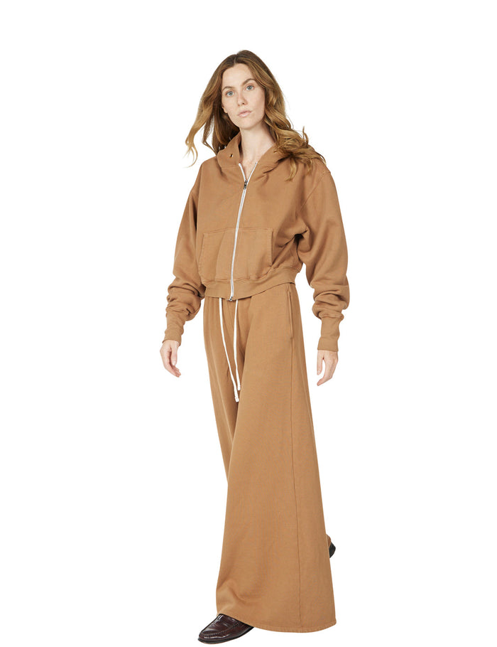 Les Tien Heavyweight Crop Zip Hoodie