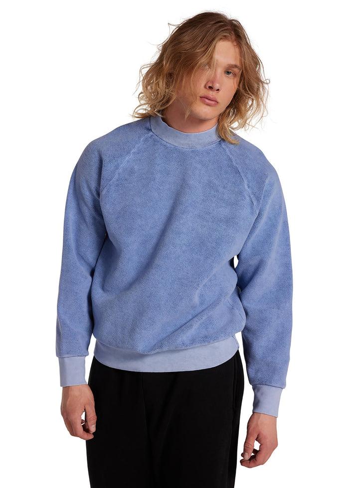 les tien Heavyweight Inside Out Mock Neck Raglan