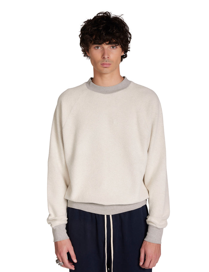 les tien Heavyweight Inside Out Mock Neck Raglan
