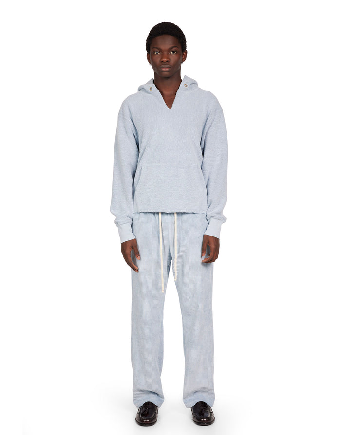 Les Tien Heavyweight Inside Out Raw Cropped Hoodie
