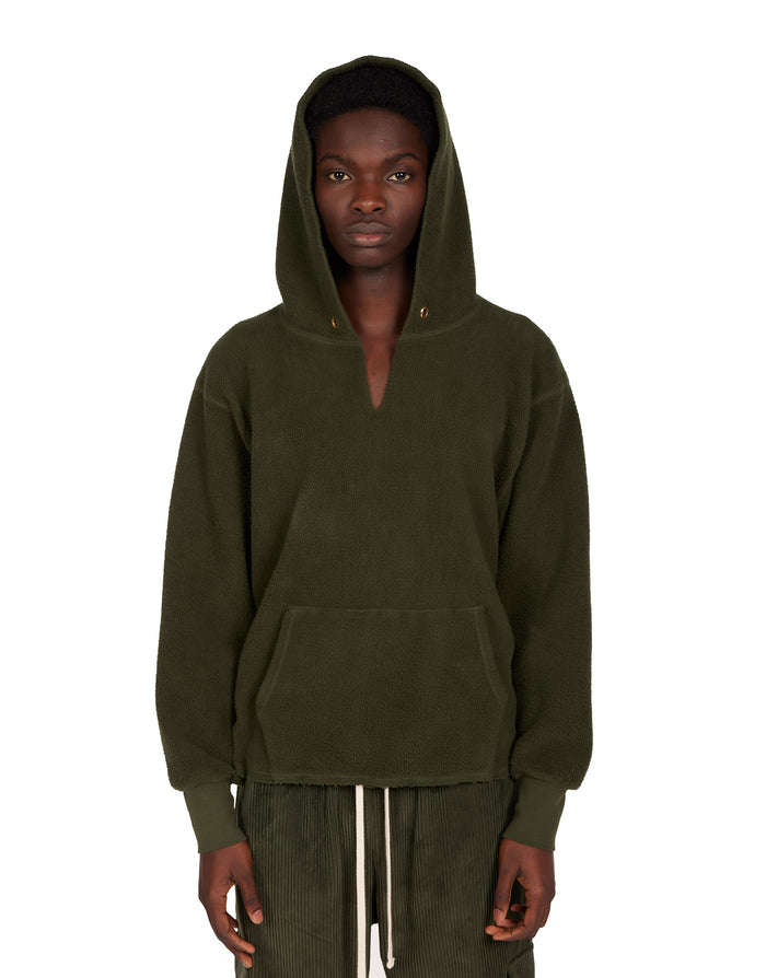 Les Tien Heavyweight Inside Out Raw Cropped Hoodie