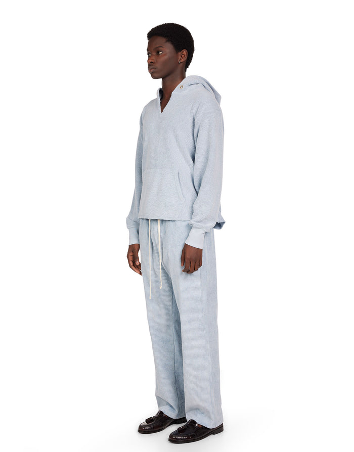 Les Tien Heavyweight Inside Out Raw Cropped Hoodie