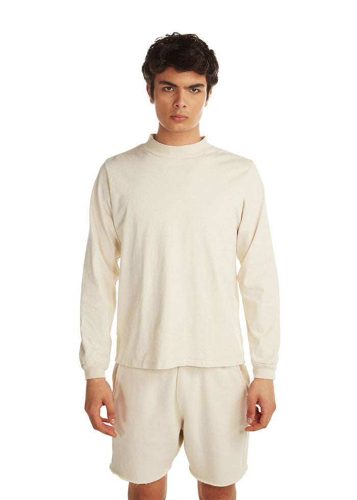 les tien Heavyweight Mock Neck Long Sleeve