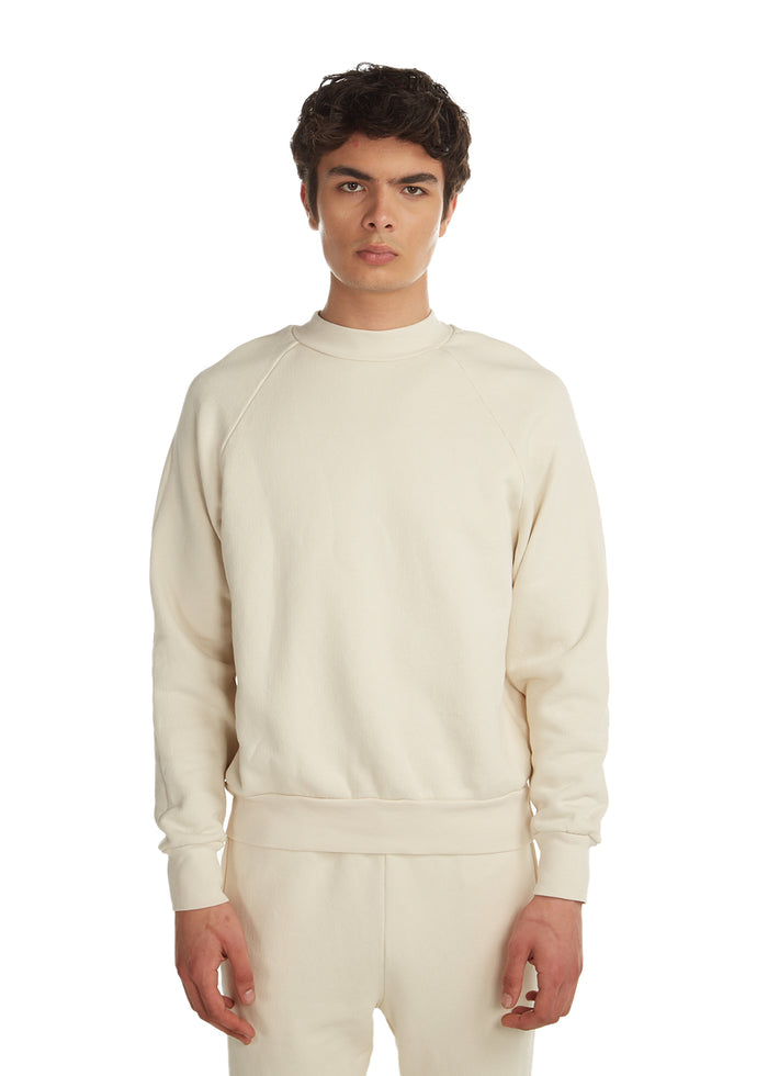 les tien Heavyweight Mock Neck Raglan
