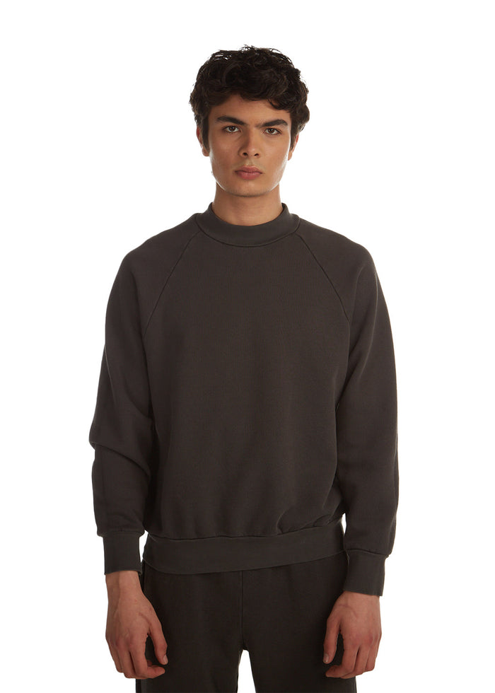 les tien Heavyweight Mock Neck Raglan