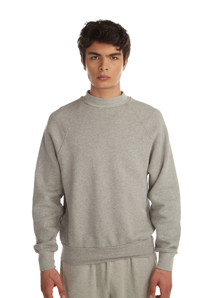 les tien Heavyweight Mock Neck Raglan
