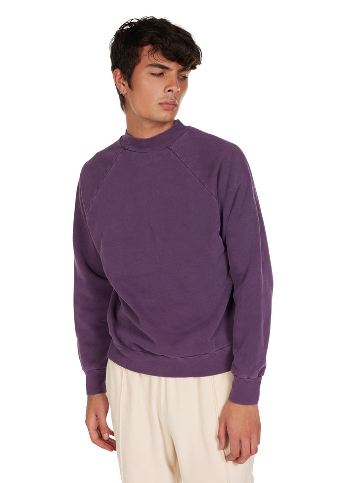 les tien Heavyweight Mock Neck Raglan
