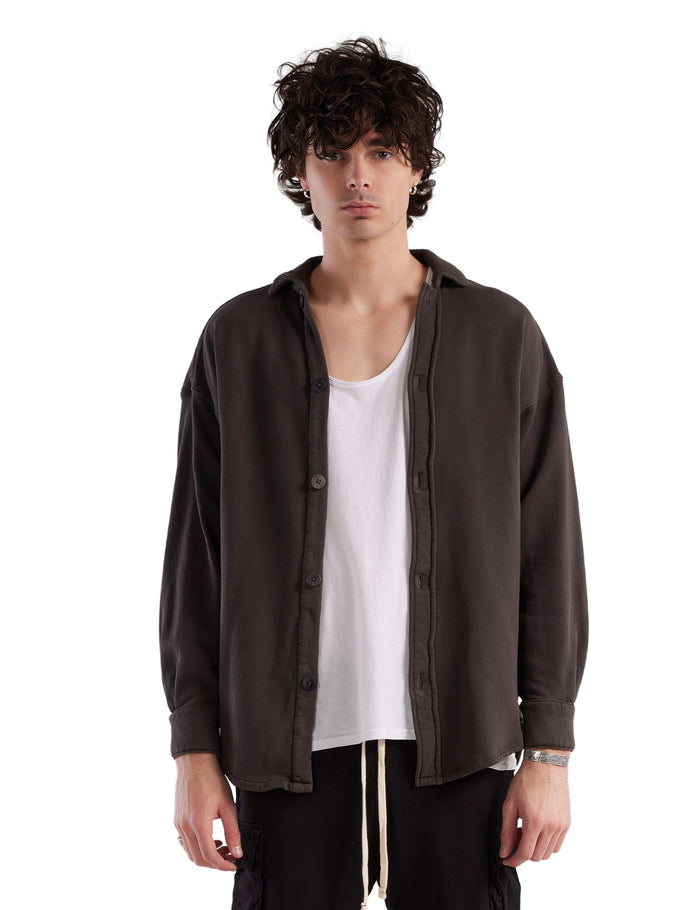 les tien Heavyweight Oversized Button Up
