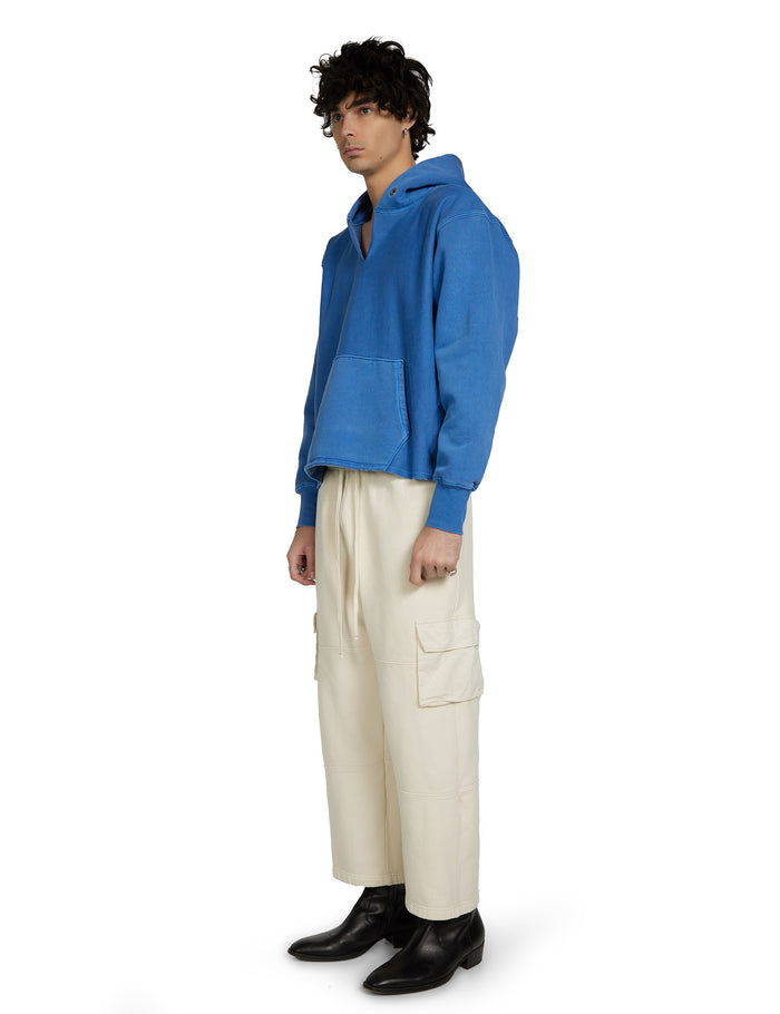 Les Tien Heavyweight Raw Cropped Hoodie