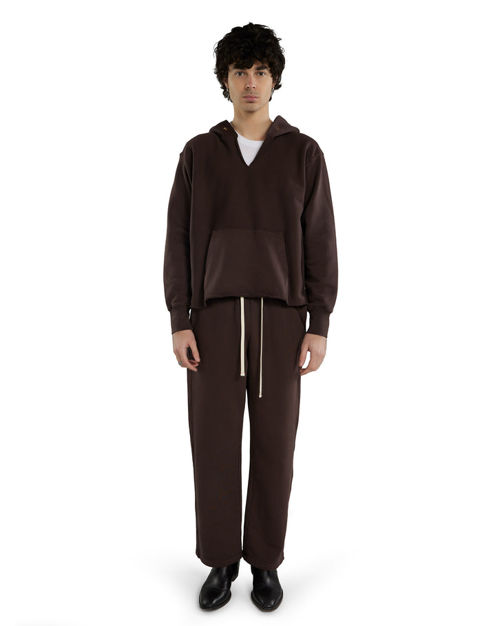 Les Tien Heavyweight Raw Cropped Hoodie