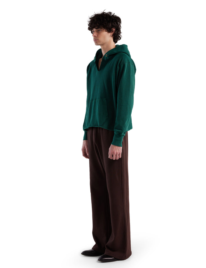 Les Tien Heavyweight Raw Cropped Hoodie