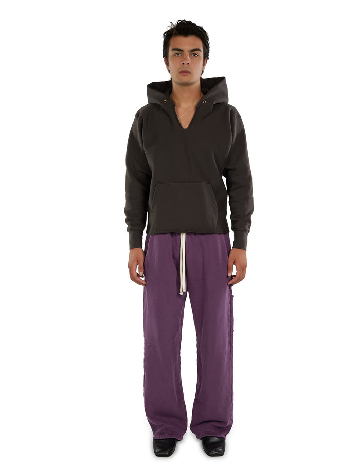 Les Tien Heavyweight Raw Cropped Hoodie