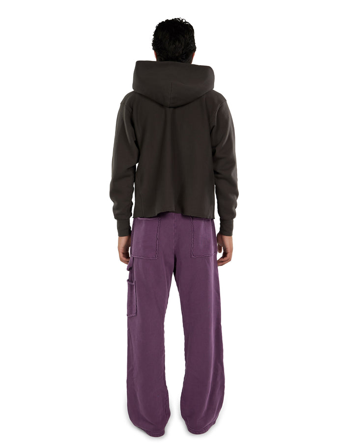 Les Tien Heavyweight Raw Cropped Hoodie