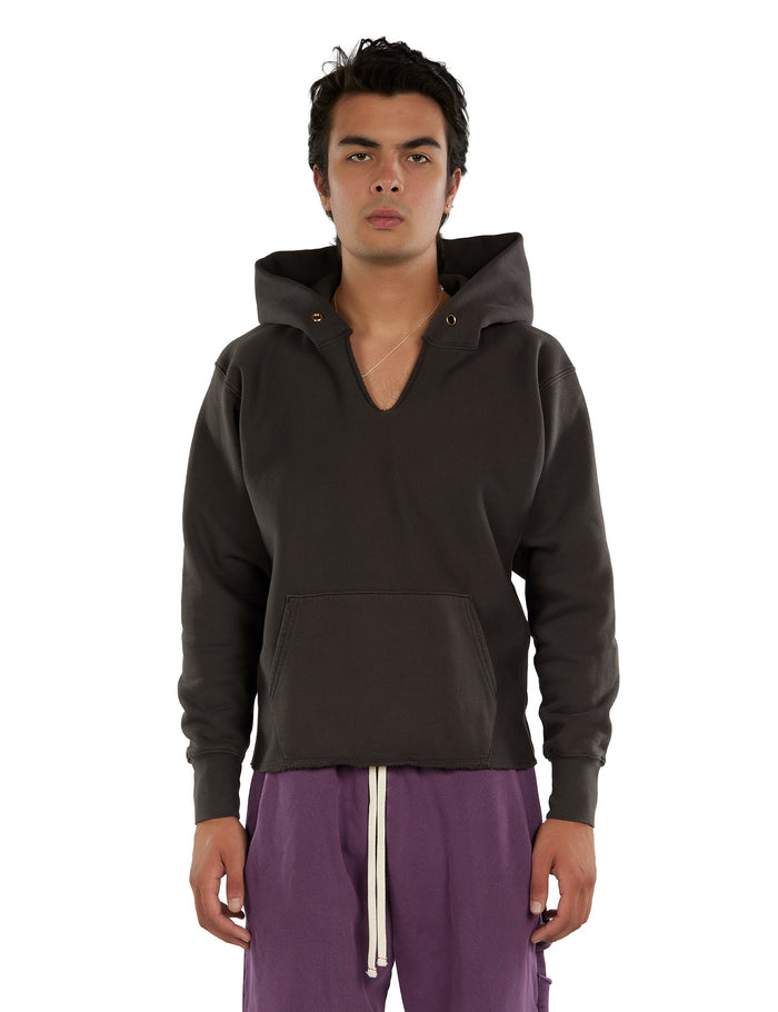 les tien Heavyweight Raw Cropped Hoodie