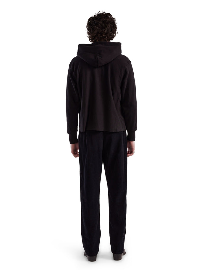 Les Tien Heavyweight Raw Cropped Hoodie