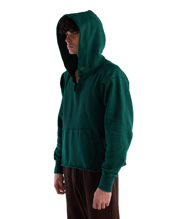 Les Tien Heavyweight Raw Cropped Hoodie