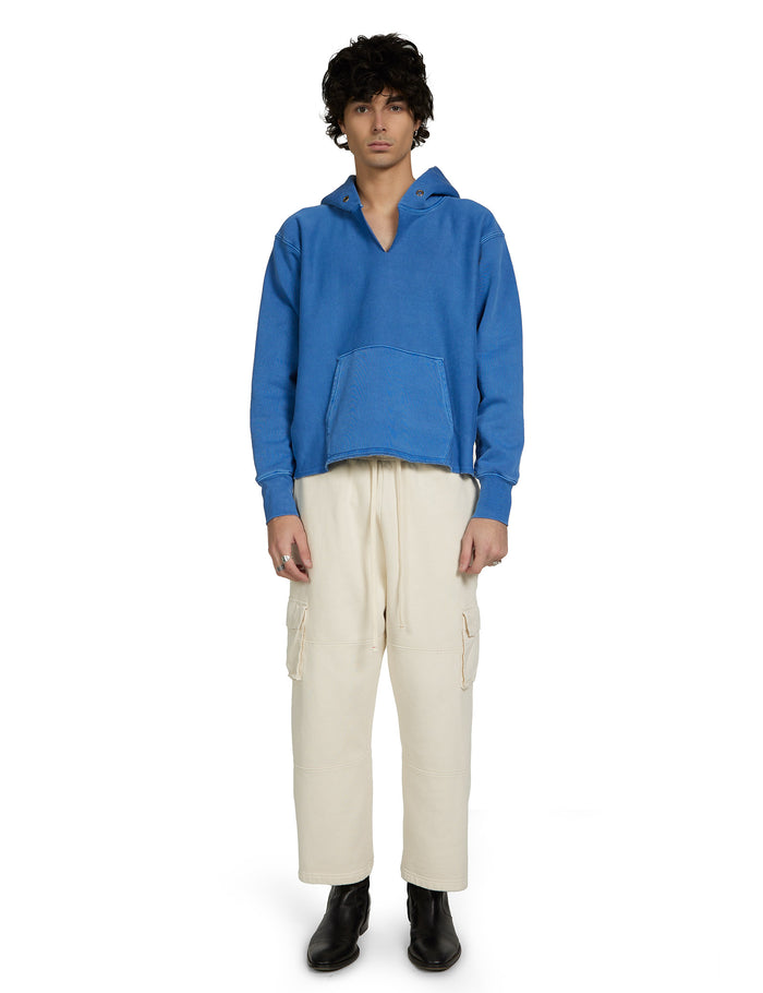 Les Tien Heavyweight Raw Cropped Hoodie