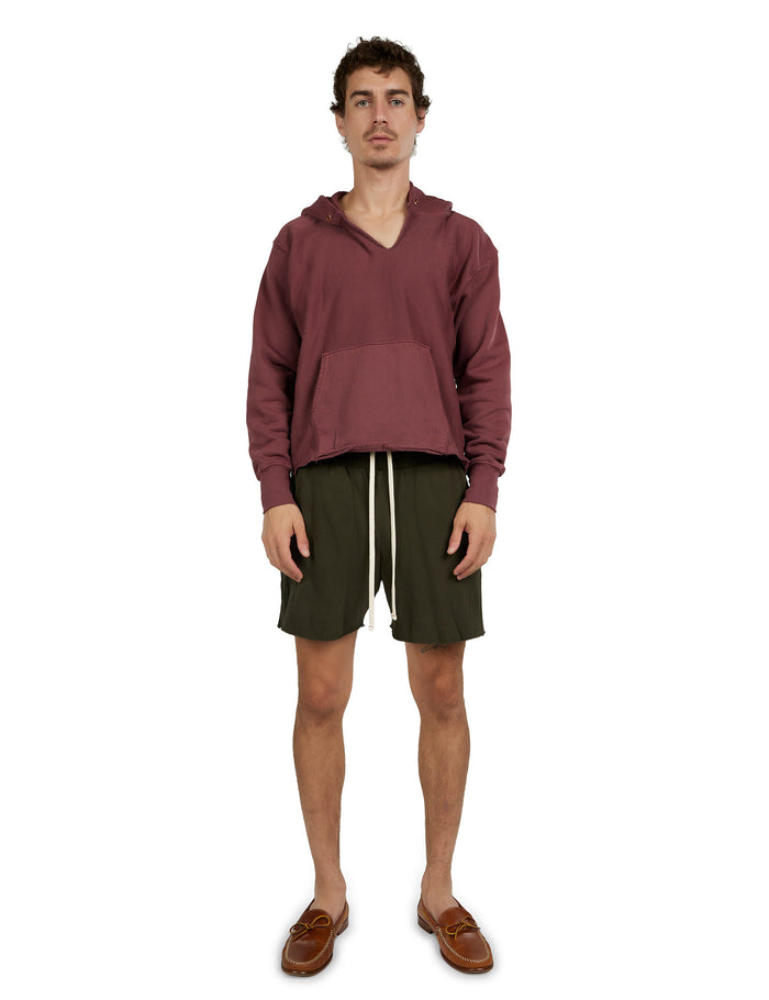 Les Tien Heavyweight Raw Cropped Hoodie