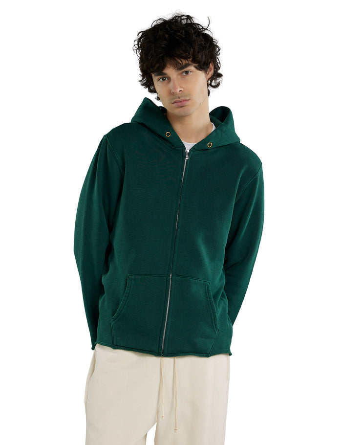 les tien Heavyweight Raw Zip Hoodie