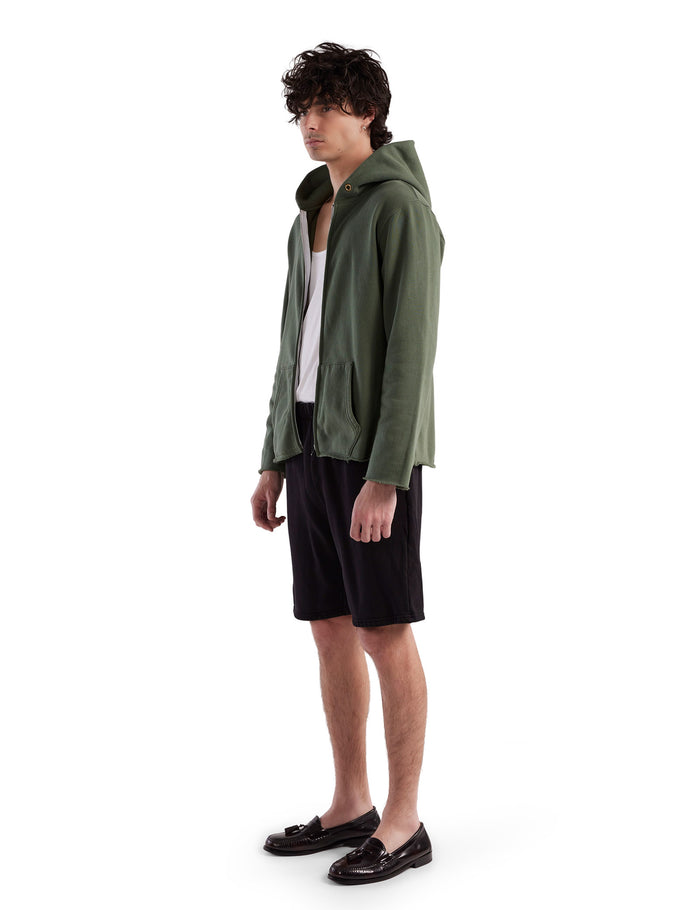 Les Tien Heavyweight Raw Zip Hoodie