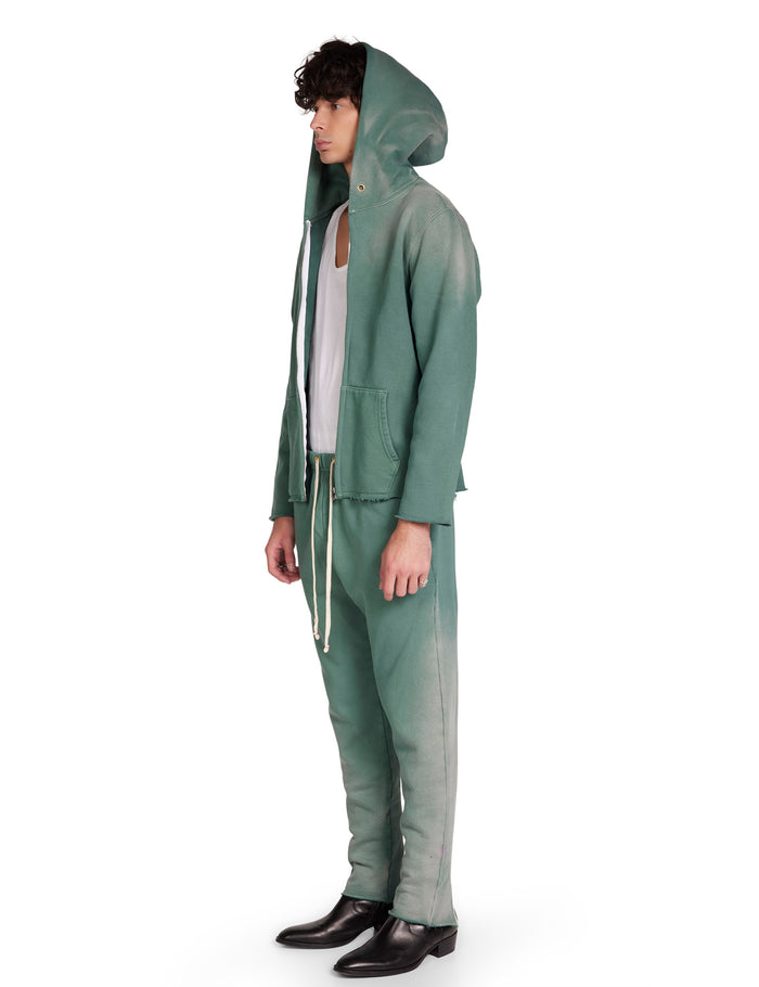 Les Tien Heavyweight Raw Zip Hoodie