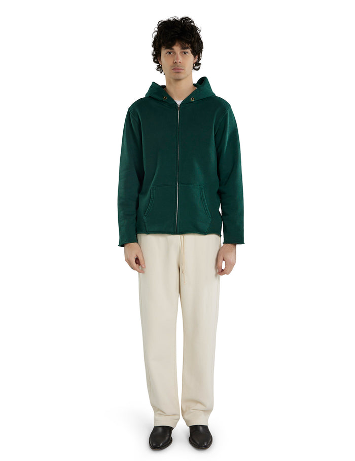 Les Tien Heavyweight Raw Zip Hoodie