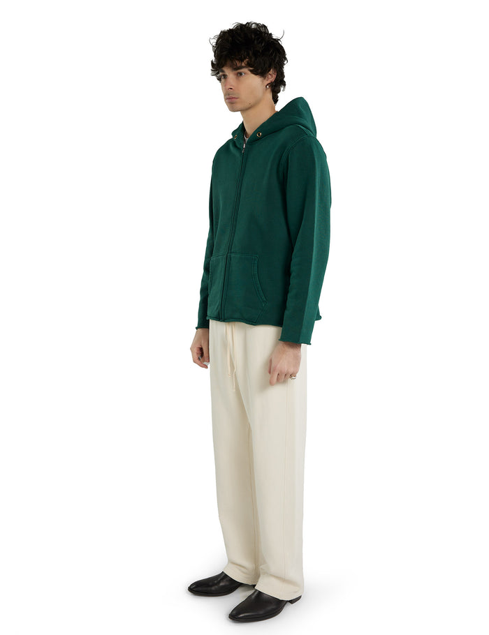Les Tien Heavyweight Raw Zip Hoodie