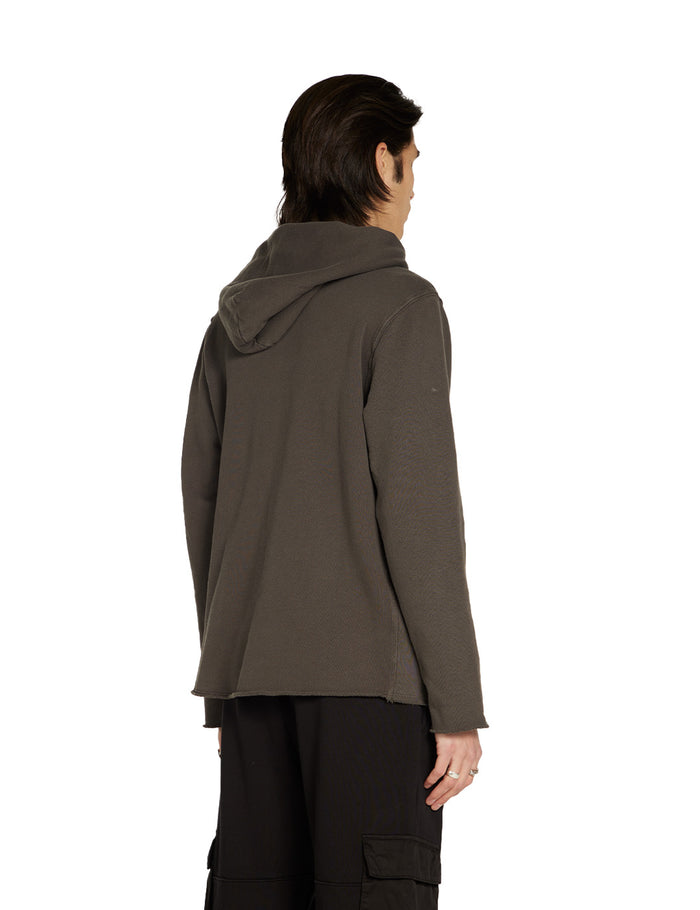 Les Tien Heavyweight Raw Zip Hoodie