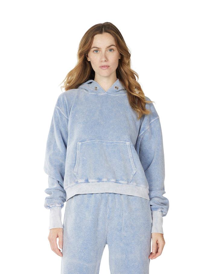 les tien Inside Out Cara Crop Hoodie