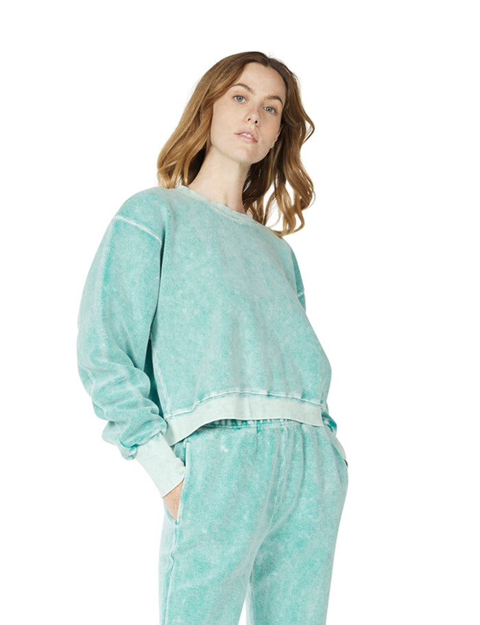 les tien Inside Out Heavyweight Crop Crew