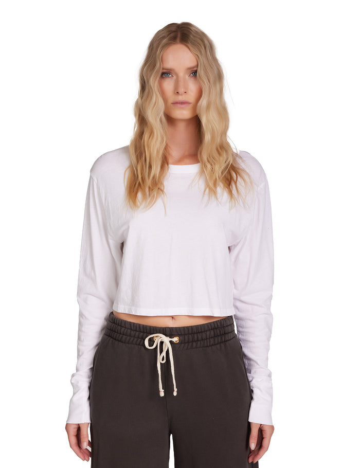 les tien Mert Long Sleeve Crop Tee