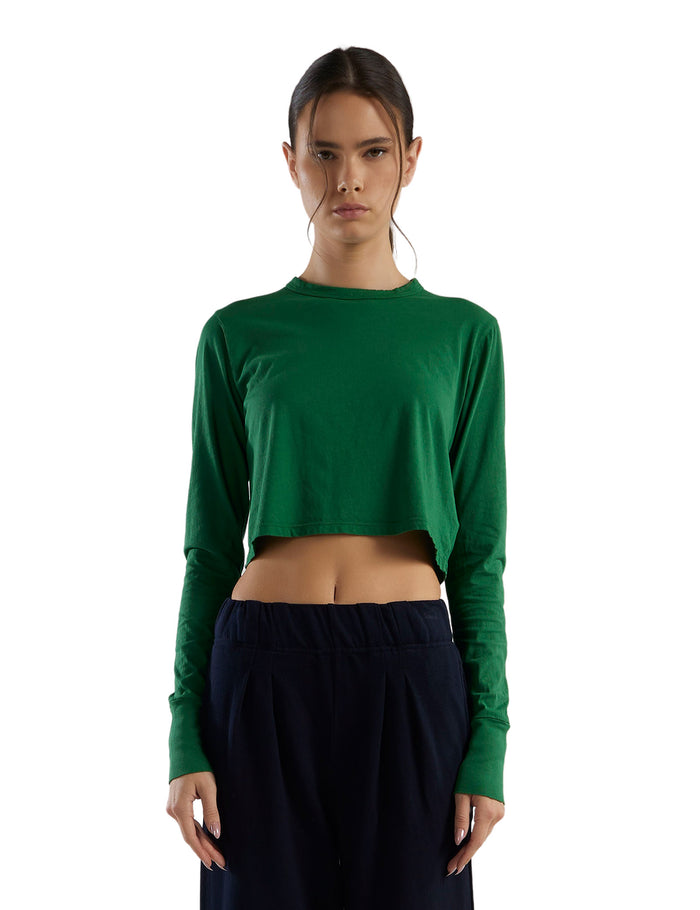 les tien Mert Long Sleeve Crop Tee