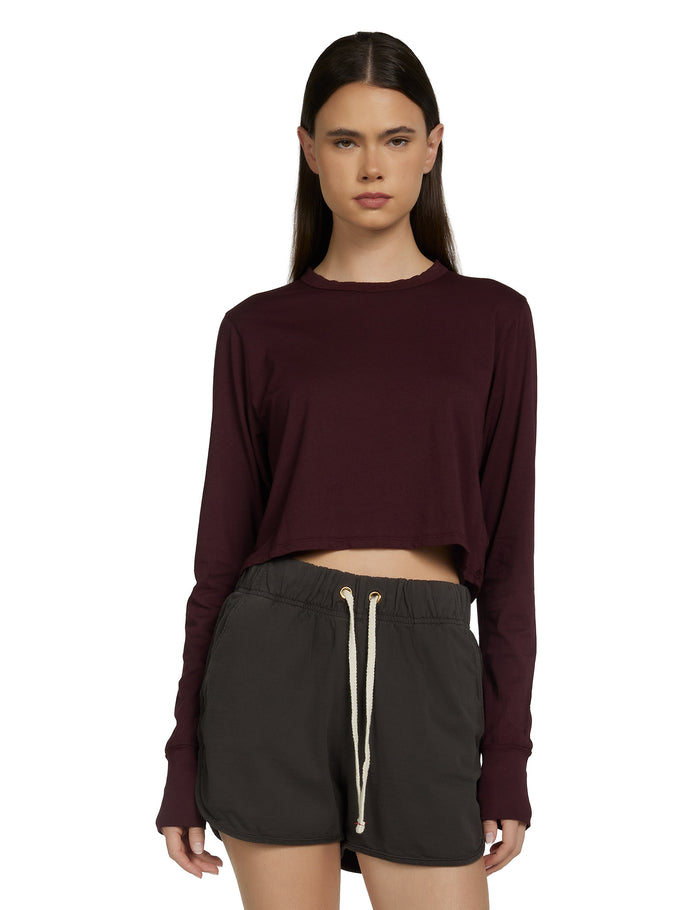 les tien Mert Long Sleeve Crop Tee