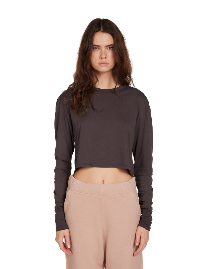 Les Tien Mert Long Sleeve Crop Tee