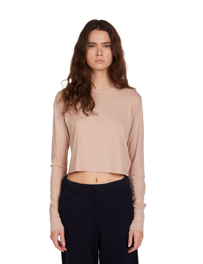 les tien Mert Long Sleeve Crop Tee