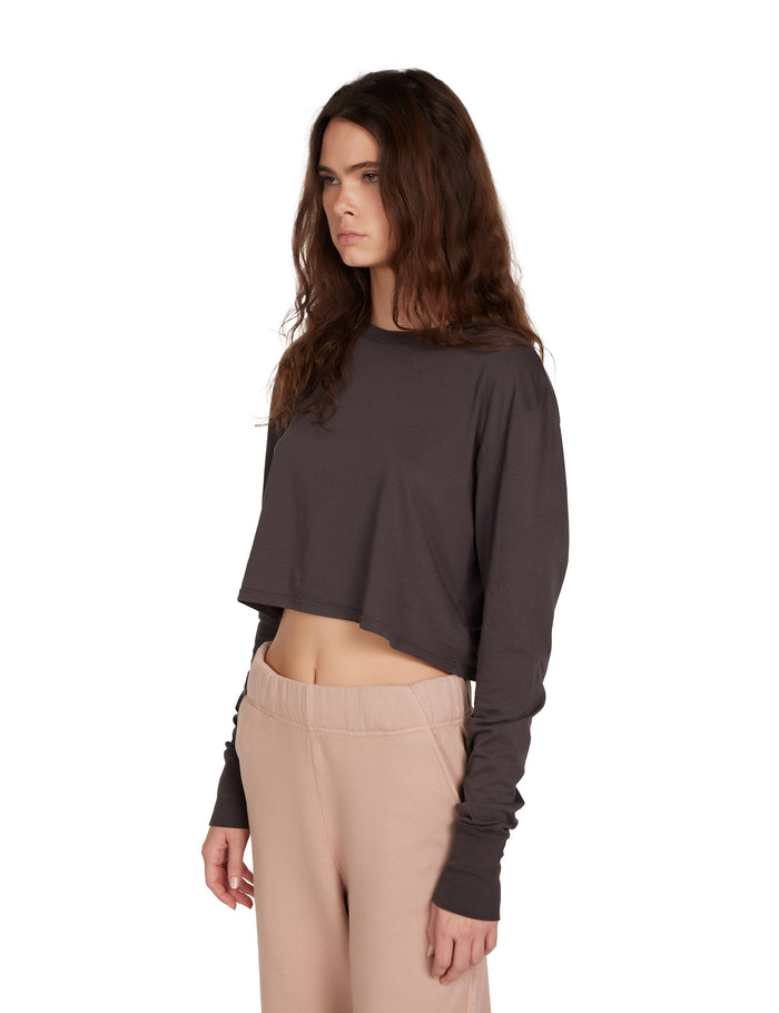 Les Tien Mert Long Sleeve Crop Tee