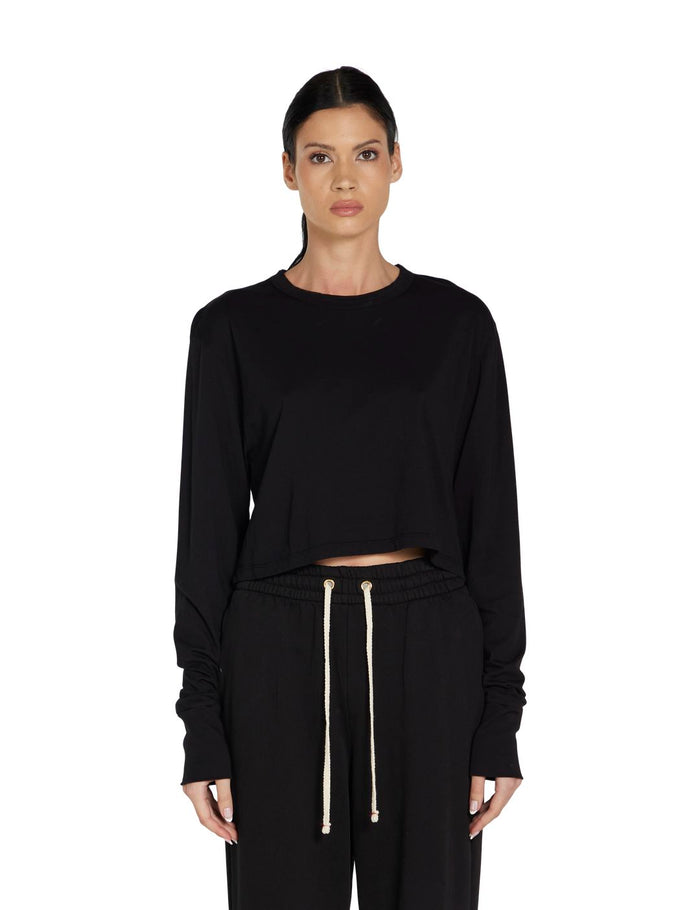 les tien Mert Long Sleeve Crop Tee