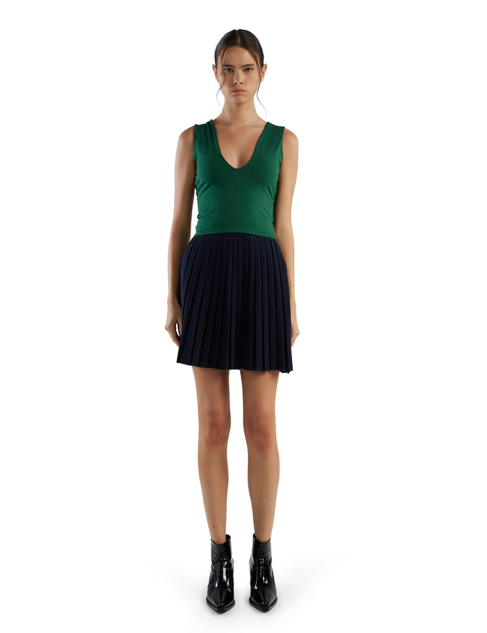 Les Tien Paulina Box Pleat Tennis Skirt