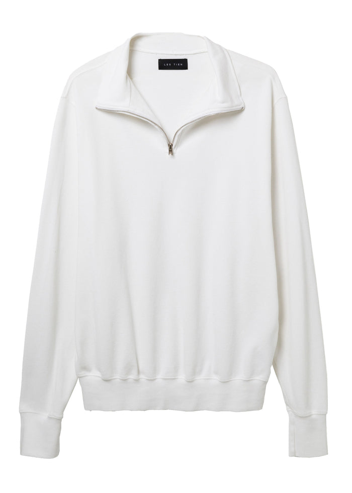 Les Tien Piqué Banded Half Zip Yacht Pullover